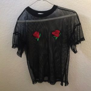 Fishnet rose top from forever 21